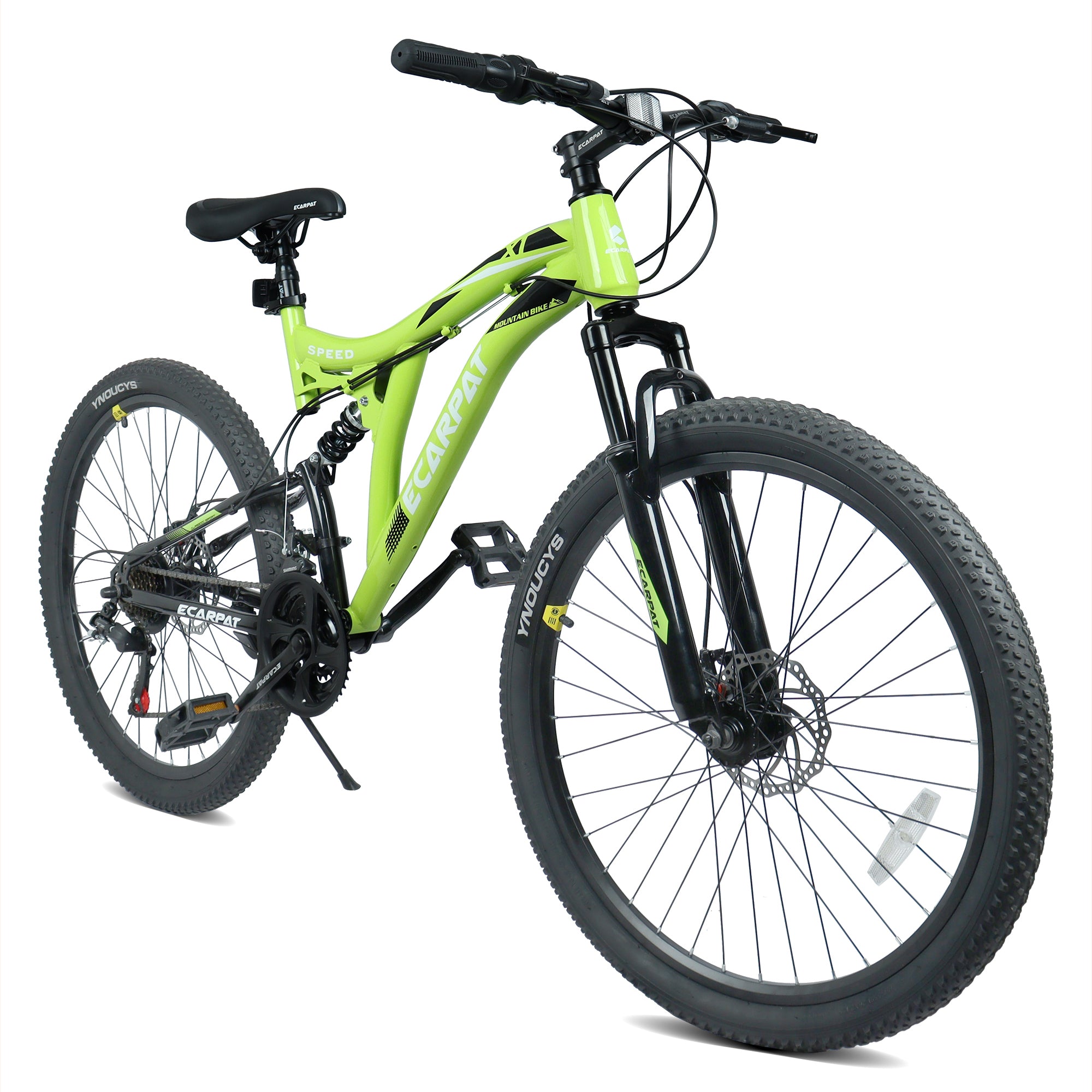 A26003 26 Inch Mountain Bike with 21-Speeds & Full Suspension Steel Frame, Alloy Rims, Disc Brakes For All Terrains, Men & Women, Multiple Colors