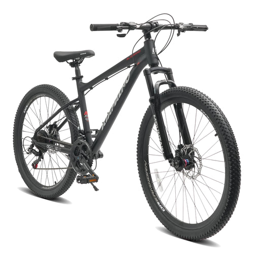 A26317 KIAPALNO 26 Inch All-Terrain Mountain Bike with Disc Brakes 21-Speed Drivetrain & Durable Carbon Steel Frame Ideal for Men and Women, Perfect for Trail Riding and Touring